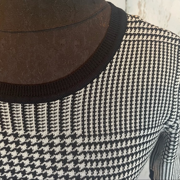 Premise black and white houndstooth knit top - Picture 2 of 5